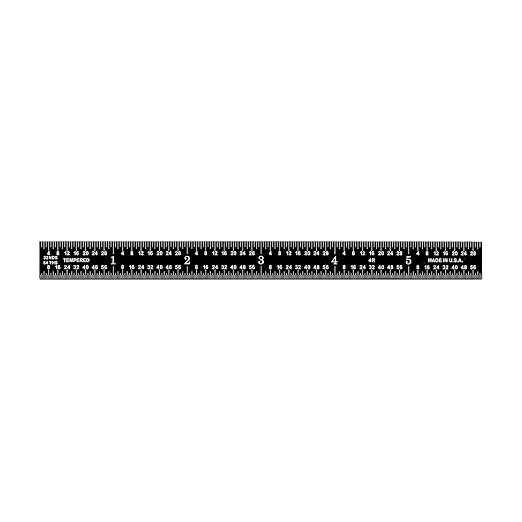 PEC Tools Stainless Steel Flexible Machinist Rules with Black Chrome Finish, Imperial Scale Graduations (1/8", 1/16", 1/32", 1/64"), 6" + 12" Value Bundle Set, Made in USA