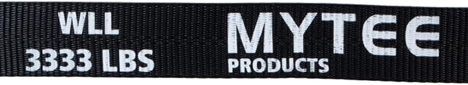 Mytee Products 10 Pack 2" x30' Black Ratchet Straps with Flat Hooks - 3,333 Lbs WLL - Heavy Duty Tie Down Ratchet Straps for Flatbed, Truck, Trailers, Cargo, Pickup