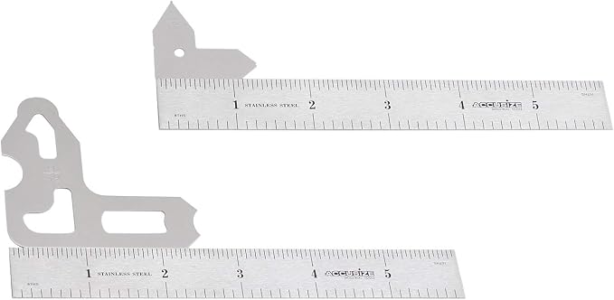 Accusize Industrial Tools 25 Pc Radius Gage Set, Fractional, 1/64-1/2'' Gages with Holder, 3602-5021 | 25 Pc Set, 1/64-1/2" Range, Satin Chrome Finish, Rustproof Steel, with Holder, EG02-5021