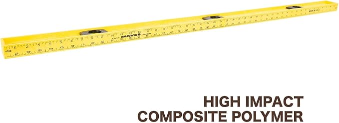 MAYES 4ft Level, 48 Inch Level Made in the USA, Won’t Scratch Work Surfaces