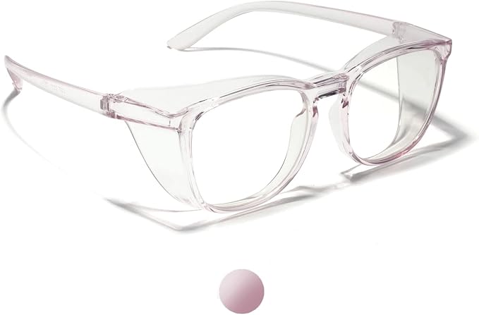 LianSan Oversize Anti-Fog Safety Glasses for Nurses, Z87.1 Certified Goggles for Women, Square UV Protection