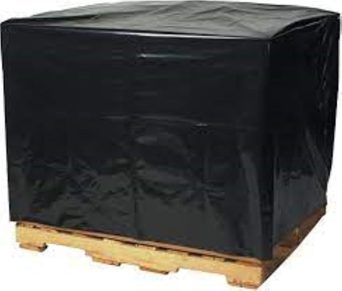 Farm Plastic Supply - Pallet Covers - 3 Mil (55' x 53' x 75') - Heavy Duty Construction Grade Strength Pallet Bags, Tear Resistant, Polyethylene Pallet Bags, Pallet Storage (Black, 10 Pack)