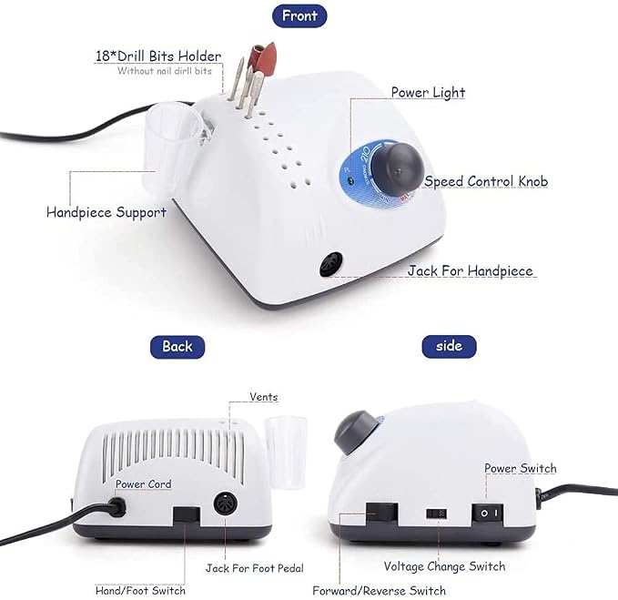 Multifunction Tooth Grinder Rotating Equipment Powerful long life low Noise Suitable For Grinding And Polishing (White)