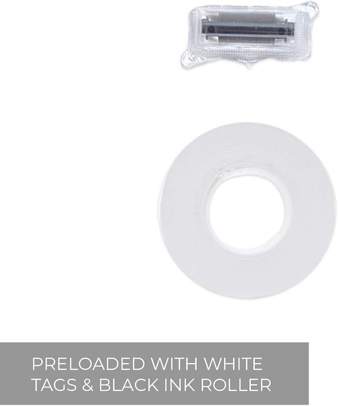 SBLabeler Date Gun/One Line Date Gun and Labels/Pre-Loaded Roll of White Labels and Instruction Sheet