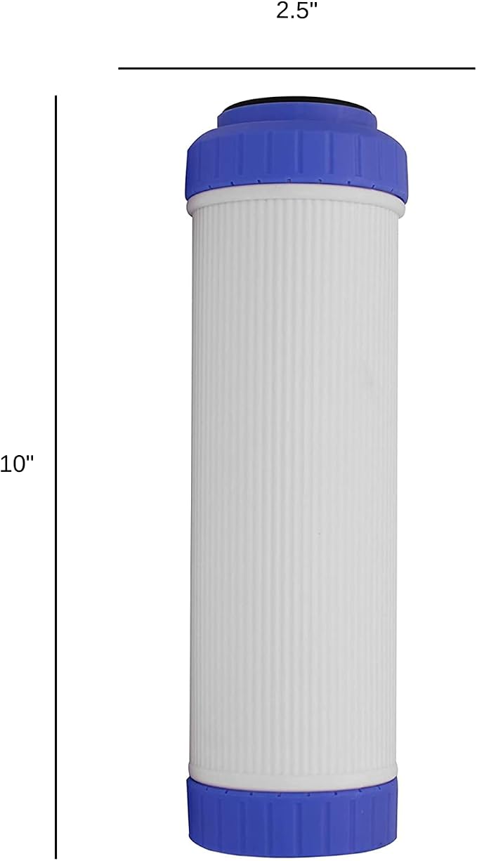 PureT UDF-10W, 10"x2.5" GAC Carbon Filter - NSF Certified - Reverse Osmosis Water Filter, Lifetime of 1 Year (3 Pack)