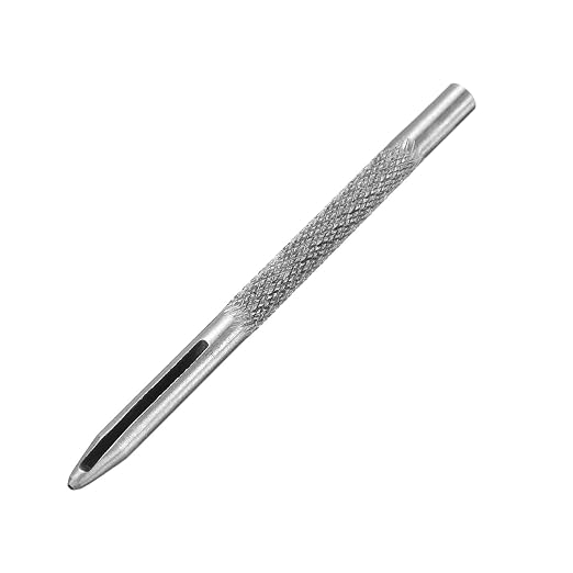 HARFINGTON Leather Round Hole Punch, 1mm Hollow Hole Puncher Cutter Carbon Steel Circle Hole Punching Cutting Tool for Belt/DIY Leather Craft