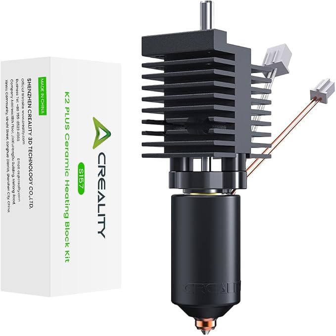 Creality Official K2 Plus Ceramic Heating Block Kit, Unicorn Quick Swap Nozzle Kit, High Temperature Resistant, All-Metal Integrated Design Kit for K2 Plus 3D Printer
