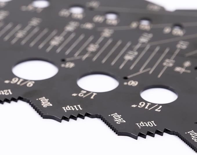Accusize Industrial Tools 5pc Marking Black Precision Layout Solution, 2805-1406 | CNC Machined Black Anodized Aluminum, Laser-Engraved Scales, Ground Measuring Face, High Accuracy and Repeatability