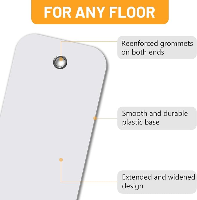 2 Pcs Appliance Sliders for Refrigerators Plastic Appliance Glide with Pull Strap Furniture Moving Slides for Tile Carpet Hardwood Floors (10''×60'' White)