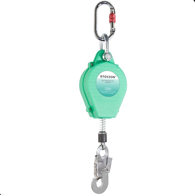 17FT Self Retracting Lifeline, RTOVZON Yoyo, Retractable Safety Lanyard | Steel Wire, Fall Arrestor, Srl Fall Protection, Retractable Lanyard, Safety Harness Fall Protection Kit, Safety Harness Yoyo
