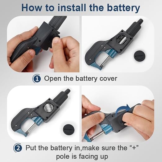 Beslands Digital Electronic Display Micrometer 0-1" / 0-25mm Gauge 0.00005" / 0.001mm Thickness Measuring Tools for Mechanics Inch/Metric Calipers, Machinist Micrometer, Protective Case with Battery