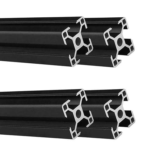 3030 T Slot Aluminum Extrusion for 3D Printer Parts and CNC DIY Black 1500mmX4