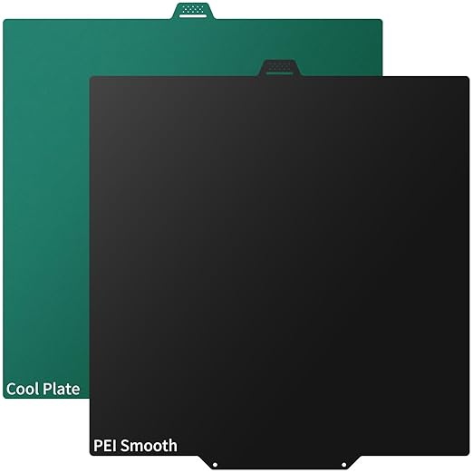 Upgraded 280x280mm Low-Temp Q2 Cool Build Plate and Smooth PEI Film for QIDI Q2/Q2 Combo, Double Sided Textured Cold Plate and Smooth Import PEI Sheet Spring Steel Removable Printed Bed.