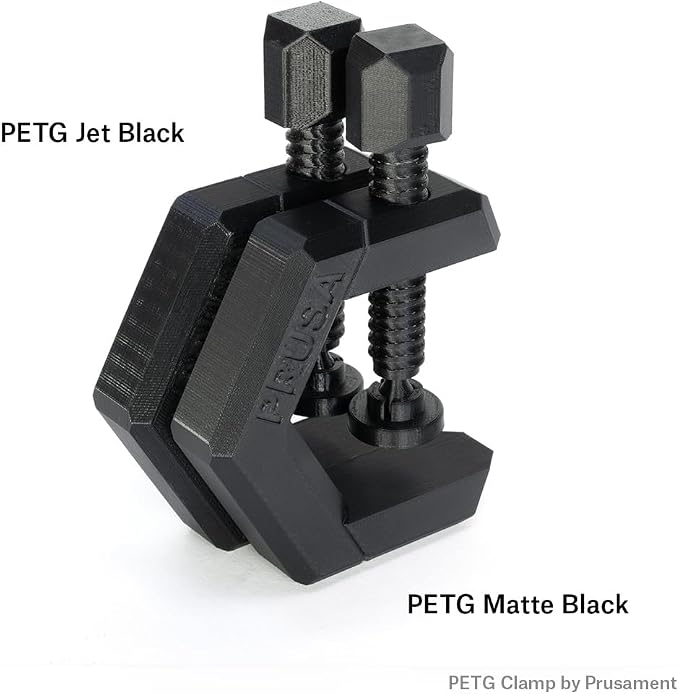 Prusament Premium PETG Matte Black 1.75mm 1kg 3D Printer Filament | PETG filament with ±0.02 mm precision, low stringing, strong layer adhesion, and reliable tangle-free printing.