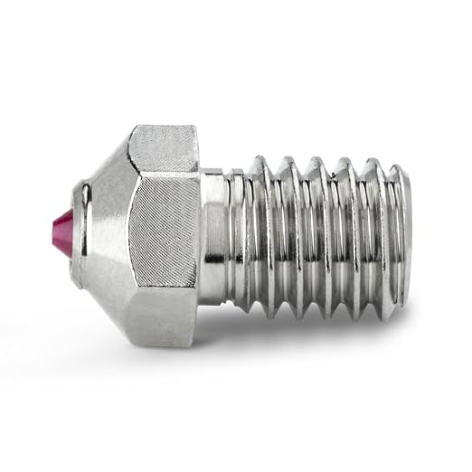 Ruby Nozzle 0.8mm for E3D V6 Hotend, Prusa i3 MK3S / MINI, Anycubic i3 Mega/Kobra/Kobra Neo 3D Printer and More, Hardened & Abrasion Resistant, Nickel Plated Copper