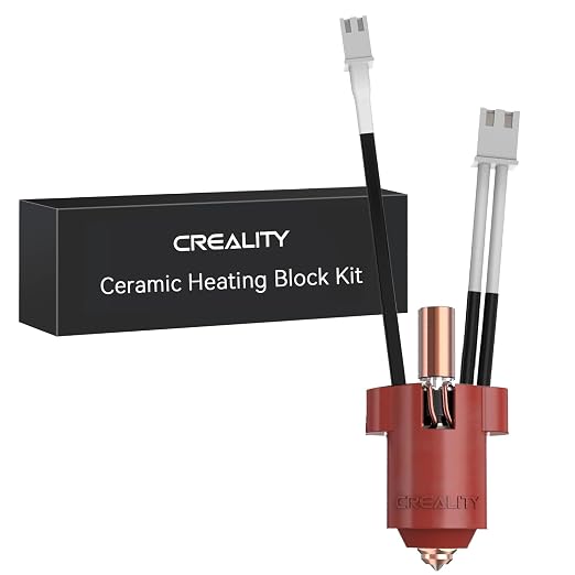 Creality Official CR-10 SE Hotend Kit, Original Ceramic Heating Block Kit 300°C 60W Fast Heating High Thermal Conductivity Ceramics with Hardened Steel Nozzle for Creality CR 10 SE 3D Printer