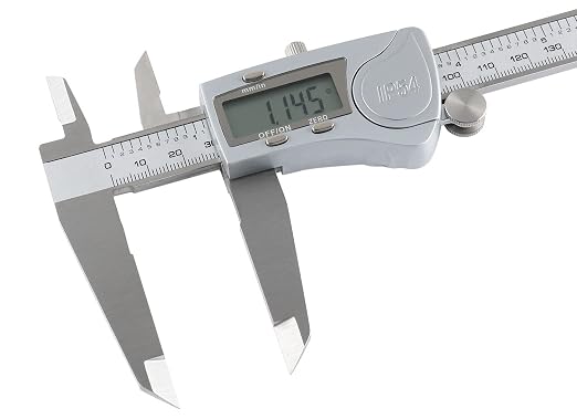 Accusize Industrial Tools IP54 Digital Caliper, 0-12", 2015-0300 | IP54 Water-Resistant, Stainless Steel, 0.0005 in/0.01 mm Resolution, ±0.04 mm Accuracy