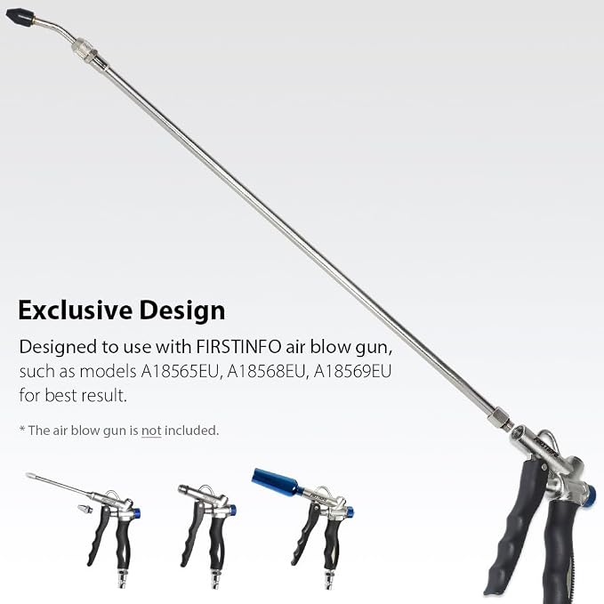 FIRSTINFO A18529A Length Extendable Adjustable Air Flow Nozzle Length: 21.4-39.3 inch (545-1000 mm) for FIRSTINFO 2-Way Air Duster Blow Gun