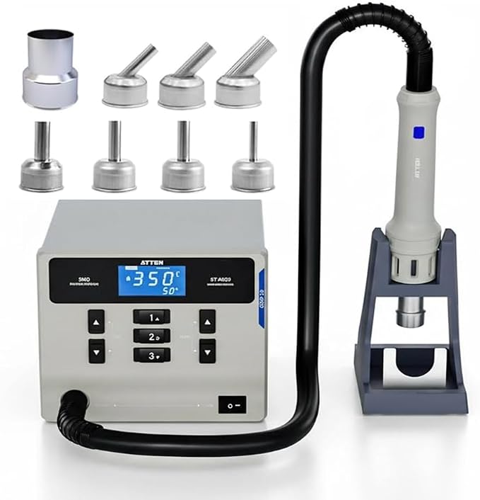 ATTEN ST-862D 1000W Hot Air Gun Soldering Station Digital Display BGA Rework Station Automatic Sleep Repair Tool, PCB Chip Soldering Repair Desoldering Station