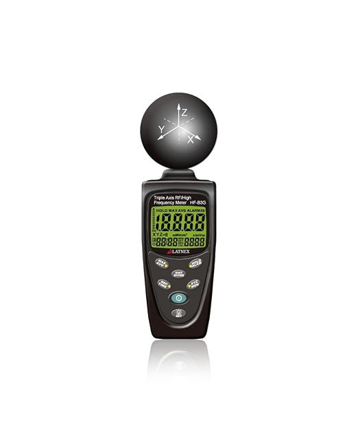 EMF Meter HF-B3G Triple Axis HF RF Analyzer and Detector Calibrated Measuring Emissions from Cell Phones, Smart Meters, Cell Towers, Microwave, Bluetooth - for EMF Home Inspections Free Support