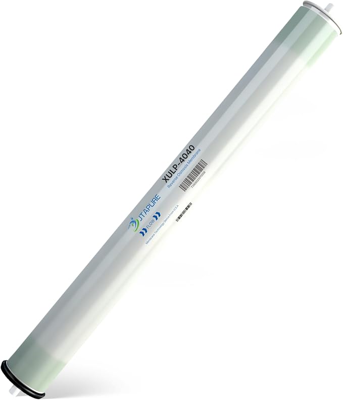 JTAPURE XULP 4040 RO Membrane, 2600 GPD Extra Low Pressure 100 PSI | 99% rejection 4x40 RO membrane for well water, groundwater and tap water systems with high output at only 100 PSI