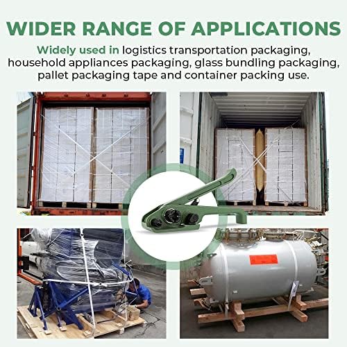 Banding Strapping Kit 3/4" x 328' Woven Cord and 100 Pack Metal Wire Buckle Bundle