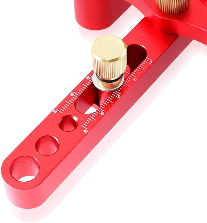 Joywayus Self Centering Dowelling Jig, Imperial Standard 1/4"5/16"3/8" Dowels Jig Accessories, Wood Dowel Hole Drilling Guide Woodworking Tools Positioner Locator Update Wavy