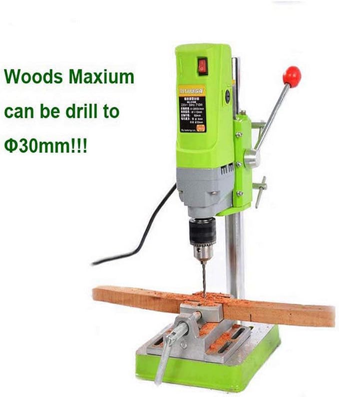 Bench Drill Stand 710W Mini Electric Bench Drilling Machine Drill Chuck 1-13mm, 6-Speed Mini Drill Press Machine with Cast Iron Base, 0-2800RPM, for DIY, Woodworking, Metal, Jewelry Making