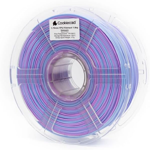 Cookiecad TPU Filament 1.75mm 1kg Unicorn 3D Printer Filament - Unicorn TPU