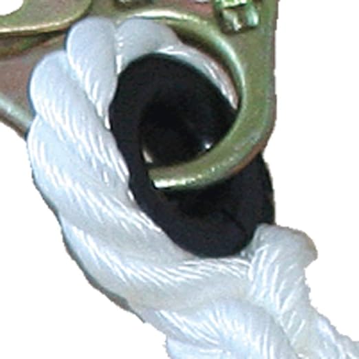 Peakworks Fall Protection Restraint Lanyard with Rope, Snap and Form Hooks, 6 ft. Length, White, V8151206
