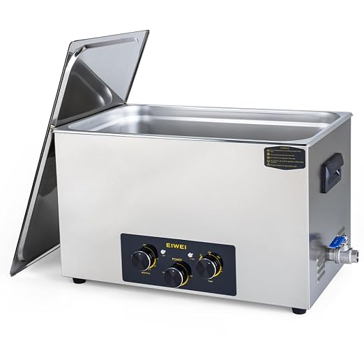 30L Ultrasonic Cleaner Professional Power-Adjustable Knob Jewelry Cleaning Machine with Heater Timer for Carburetor, Jewelry, Glasses, Dentures, Circuit Boards, Automotive Parts