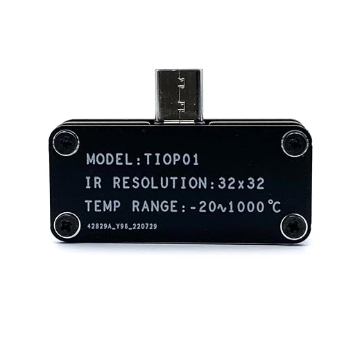 TIOP01 Type-C Thermal Camera for Android 32x32-20℃~1000℃ | clear imaging, accurate temperature detection, easy to use for daily inspection and quick fault checking