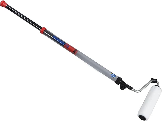 Automatic Suction Paint Roller Brush, Paint Stick Roller No Drip Continuous Painting Roller Self-Feeding Design for Smooth Semi-Rough Walls Includes Wool Roller PVC Rod