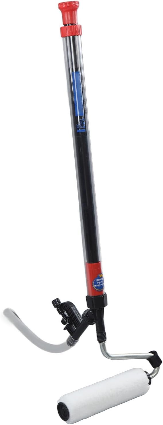 Automatic Suction Paint Roller Brush, Paint Stick Roller No Drip Continuous Painting Roller Self-Feeding Design for Smooth Semi-Rough Walls Includes Wool Roller PVC Rod
