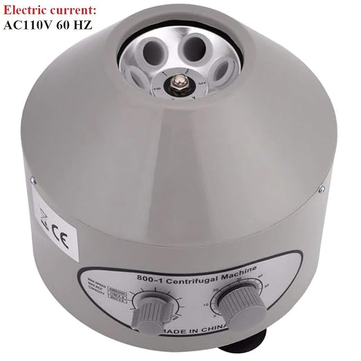 Desktop Electric Lab Laboratory Centrifuge Machine Lab Medical Practice w/Timer and Speed Control - Low Speed,4000 RPM, Capacity 20 ML x 6-110v by CALU LUKY