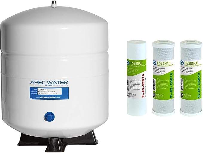 APEC Water Systems Tank-4 4 Gallon Water Storage Tank and Filter-Set-ES High Capacity Replacement Pre-Filter Set for Essence Series Reverse Osmosis Water Filter System