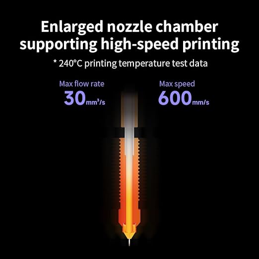 Creality K1C Nozzle, Original Ender 3 V3 SE Hotend Nozzle with Titanium Alloy Heat Break, Copper Alloy, Hardened Steel for Creality K1 SE/K1/K1 Max/Ender 3 V3 Plus/3 V3/3 V3 KE 3D Printers(0.4mm 4PCS)