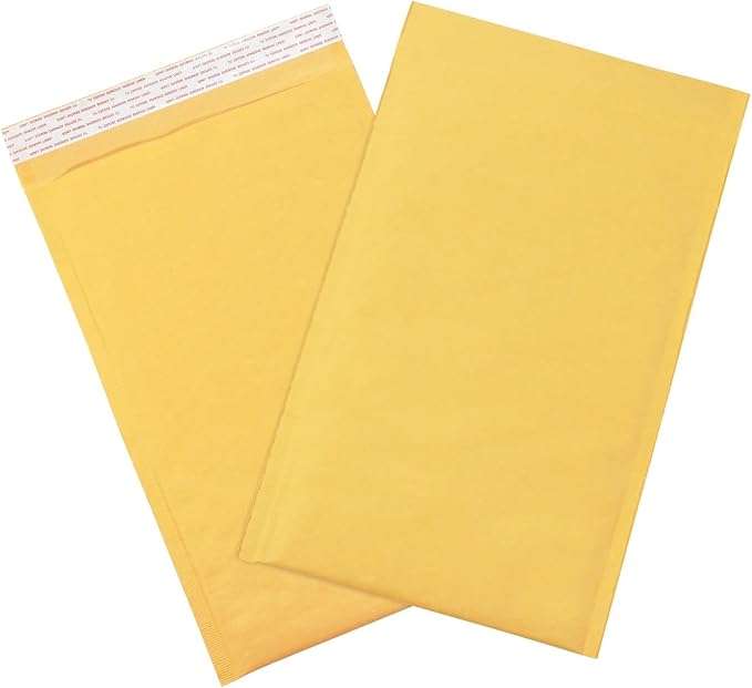 BOX USA 8 1/2 x 14 1/2" Kraft Bubble Mailers (100-Pack) - Brown Padded Envelopes, Self-Seal Shipping Bags for Business, Heavy Duty Cushioned Mailing Envelopes for Packaging and Shipping
