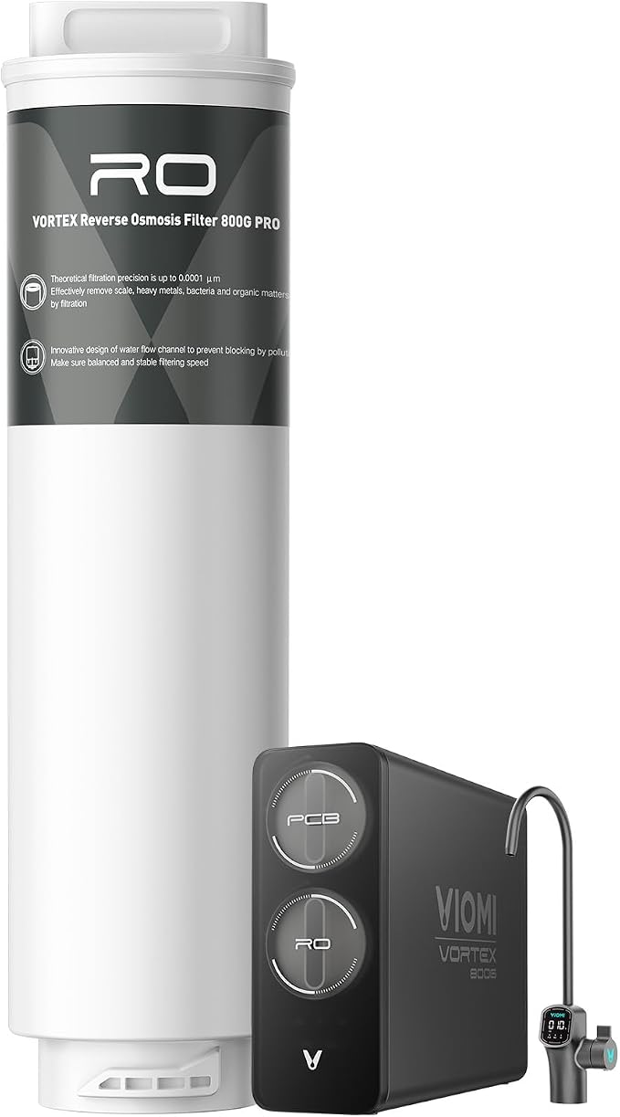 VIOMI V8 Pro RO800 Filter, Replacement for Viomi Reverse Osmosis Water Filter, 24-Month Lifespan, Compatible with Vortext 8 Pro Reverse Osmosis System Specifically