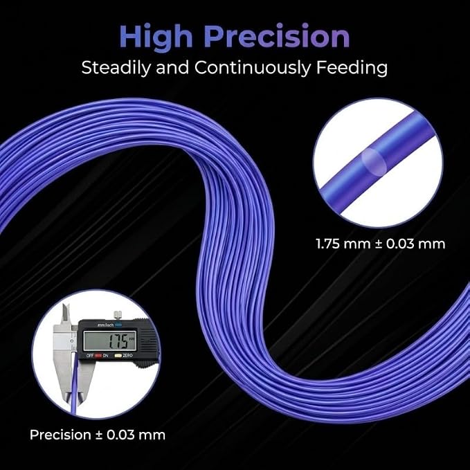 Silk PLA 3D Printing Filament 1.75mm Filajoy3D 3D Printing Filament 1KG, Dimensional Accuracy ±0.03mm, Compatible with Most FDM 3D Printers, Blue-Purple