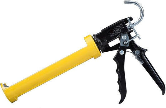 Dripless Contractor Grade Heavy Duty Caulking Gun - Dripless Caulk Gun for Mid- to High-Viscosity Materials - 10 oz Cartridge Capacity - Reinforced Revolving Frame - 18:1 Thrust Ratio