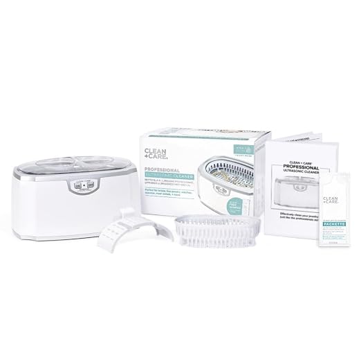 Professional Ultrasonic Cleaner Machine + Jewelry Cleaner Packettes 10 Pack