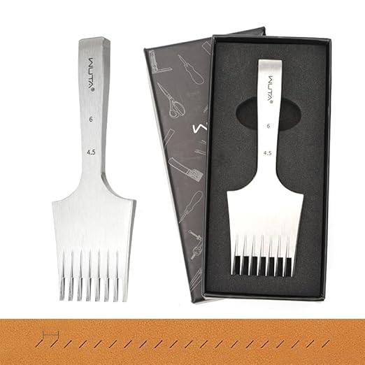 WUTA Leather Chisel All-Polished Die-Steel Puncher French Style Pricking Iron Sharp Leather Punching Tool Kits