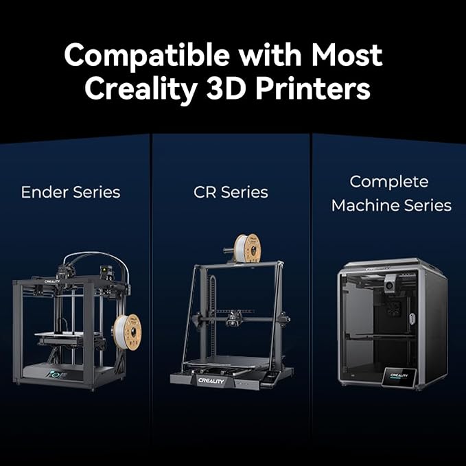 Official Creality Hyper ABS Filament 1.75mm, 3D Printer Filament ABS for High Temperature Resistance, 1kg(2.2lb)/Spool, Dimensional Accuracy ± 0.05 mm, Fits for Most 3D Printers