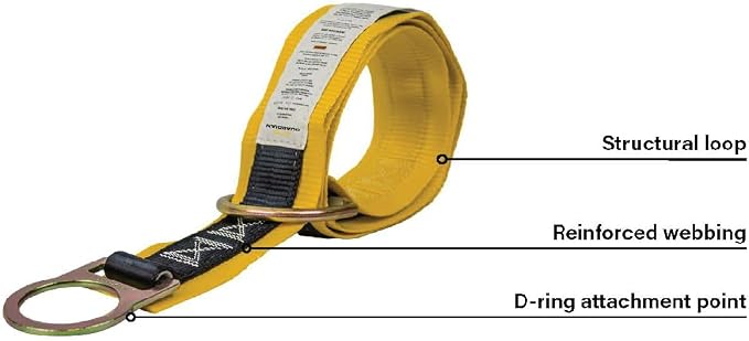 Guardian Fall Protection 10787 Premium 6-Foot Cross-Arm Straps with Large and Small D-Rings