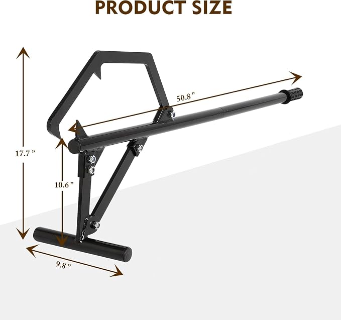 FAHKNS 50.8" Long Handle Log Lifter, Ups to 25" in Dia Log Roller Tool, Heavy Duty Steel Log Jack, Adjustable Cant Hook Log Roller Lifter,Logging Tools for Rolling and Raising Up Logs