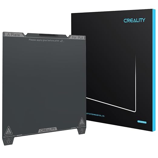 Creality Official K1C Build Plate, 235x235mm Smooth Surface PEI Sheet Magnetic Flexible Spring Steel Bed Plate for 3D Printer K1 SE/K1/Ender 3/3 V2/3 V3/3 V3 KE/3 V3 SE (Without Magnetic Base)
