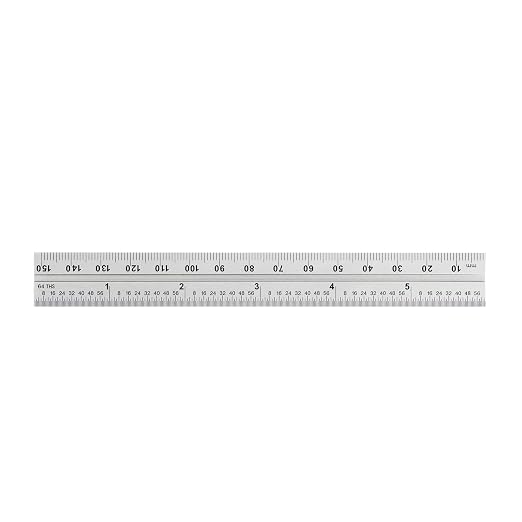 PEC Tools Precision Double Square- Cast Iron Head, 6" x150mm Blade with English/Metric Graduations, Made in USA