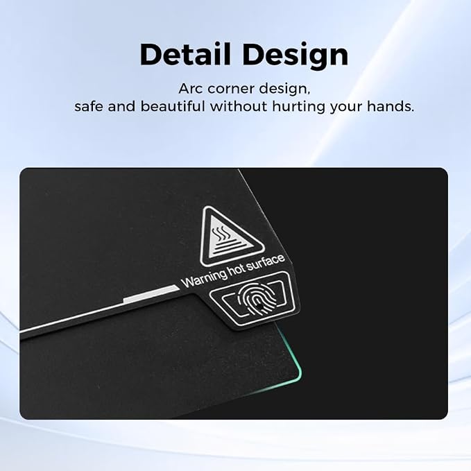 Creality K2 Plus Epoxy Resin Build Plate, 370x370mm Texture Spring Steel Bed Plate Excellent Adhesion Heat-Resistant Wear Resistance Flexible Print Platform for K2 Plus