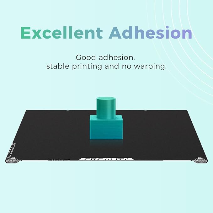 Creality Ender 5 Max Epoxy Resin Build Plate, 415 * 430mm 3D Printer Bed Platform, Double-Sided Textured Spring Steel, Heat-Resistant Durable Flexible Wear Resistant Print Platform for 3D Printers